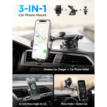 Wireless Car Charger with 15W Fast Charging