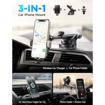 Wireless Car Charger with 15W Fast Charging