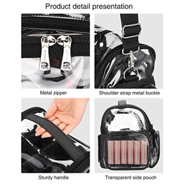 NAONAYA Makeup Brush Case Clear Waterproof Travel Organizer