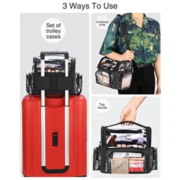 NAONAYA Makeup Brush Case Clear Waterproof Travel Organizer