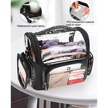 NAONAYA Makeup Brush Case Clear Waterproof Travel Organizer