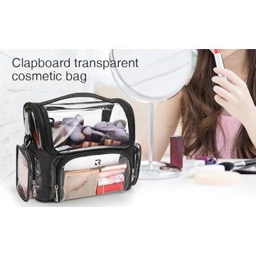 NAONAYA Makeup Brush Case Clear Waterproof Travel Organizer