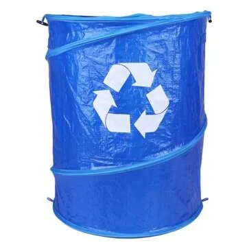 Coghlan's Pop-Up Campsite Trash and Recycling Bin, 2-Pack Combo, Tear-Resistant Polyethylene, 29.5 Gallon Volume (Black/Blue)