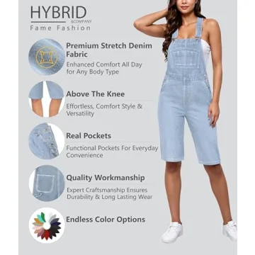 Stylish Stretch Denim Jumpsuit for Women - Casual Versatility