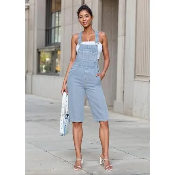 Stylish Stretch Denim Jumpsuit for Women - Casual Versatility