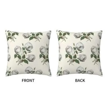 Bugana Floral Green Grey Designer Pillow Cover for Home Decor