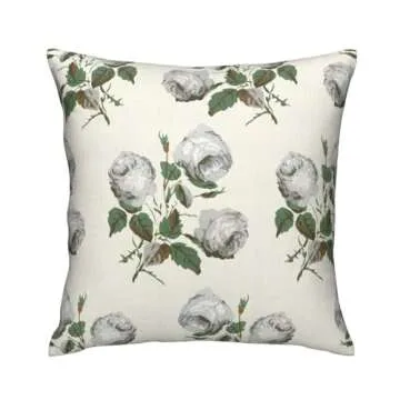 Bugana Floral Green Grey Designer Pillow Cover for Home Decor