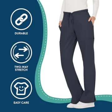 Flattering WW Revolution Women's Scrub Pants in Pewter Fit