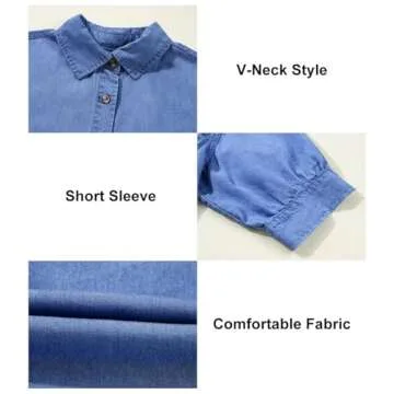 Stylish Ladies Button Down Denim Shirt for Spring