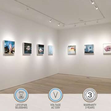 LEONLITE 17.5W Commercial LED Track Light Heads, Ultra Bright H Track Light Head, 36° Dimmable Adjustable Tilt Angle Track Lighting Fixture, CRI90, 4000K Cool White, Matte White, ETL, Pack of 4