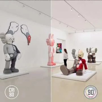 LEONLITE 17.5W Commercial LED Track Light Heads, Ultra Bright H Track Light Head, 36° Dimmable Adjustable Tilt Angle Track Lighting Fixture, CRI90, 4000K Cool White, Matte White, ETL, Pack of 4