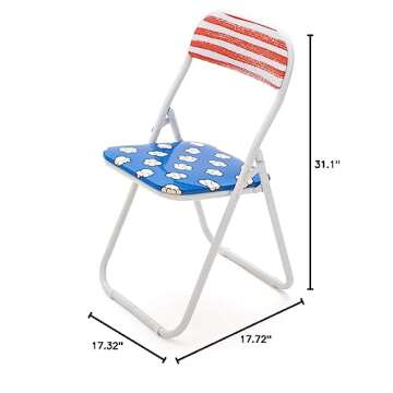 Seletti Blow Pop Corn Folding Chair with Decor