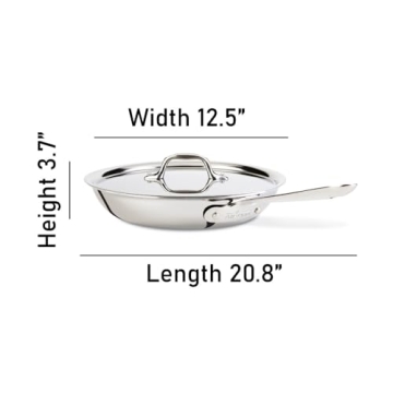 Premium All-Clad D3 12-Inch Stainless Steel Fry Pan