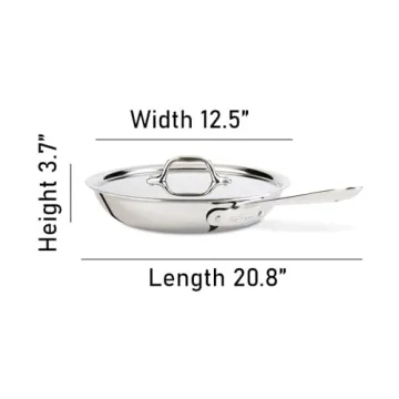 Premium All-Clad D3 12-Inch Stainless Steel Fry Pan