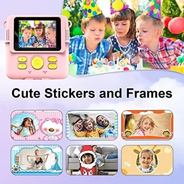 GKTZ Kids Instant Print Camera 1080P HD Toy Gifts