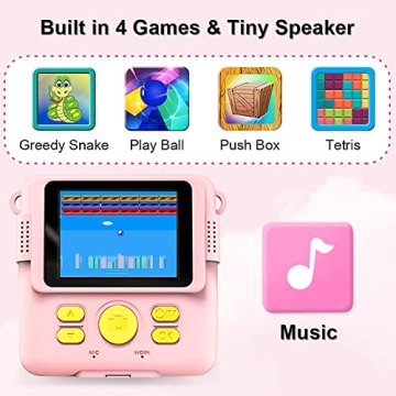 GKTZ Kids Instant Print Camera 1080P HD Toy Gifts