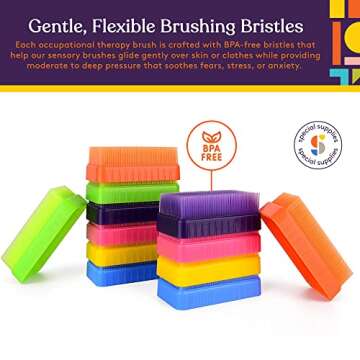 Soft Sensory Therapy Brush Set for All Ages - 12 Pack