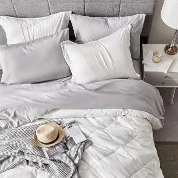 Bedsure Ivory Queen Comforter Set with Sheets & Shams