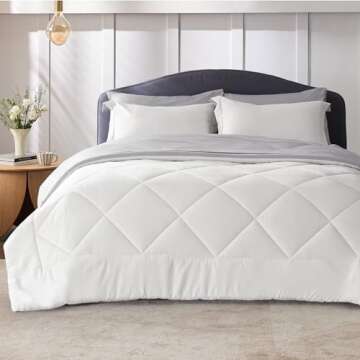 Bedsure Ivory Queen Comforter Set with Sheets & Shams