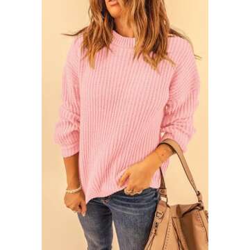 PRETTYGARDEN Women's Fashion Sweater Long Sleeve Casual Ribbed Knit Winter Clothes Pullover Sweaters...