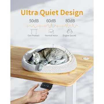 CubiCubi Electric Standing Desk, 55 x 24 Inches Height Adjustable Sit Stand Desk, Ergonomic Home Office Computer Workstation, Light Rustic Brown