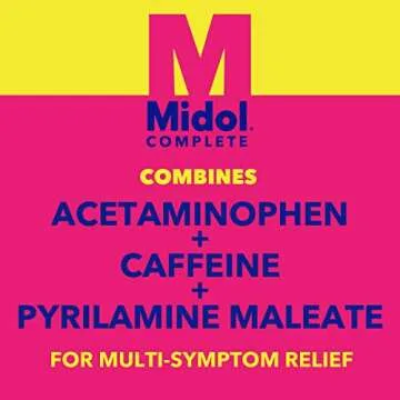 Midol Complete Gelcaps 24ct: Midol Complete Menstrual Pain Relief Gelcaps with Acetaminophen for Menstrual Symptom, PMS Relief, and Period Cramp Relief - 24 Count (Packaging May Vary)