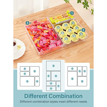 Kootek Desk Drawer Organizer Trays with 3-Size Drawer Dividers 6 Organizers Bins Customize Layout Storage Box for Bedroom Dresser Bathroom Kitchen Office