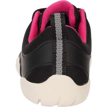 WHITIN Women's Wide Barefoot Minimalist Shoes Zero Drop Trail Running Hiking Sneaker Size 9 Cross Hike Trainer Walking Gym Workout Lifting Rose Black 40