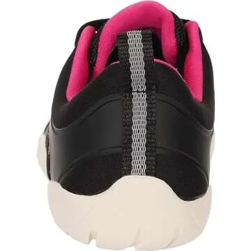 WHITIN Women's Wide Barefoot Minimalist Shoes Zero Drop Trail Running Hiking Sneaker Size 9 Cross Hike Trainer Walking Gym Workout Lifting Rose Black 40