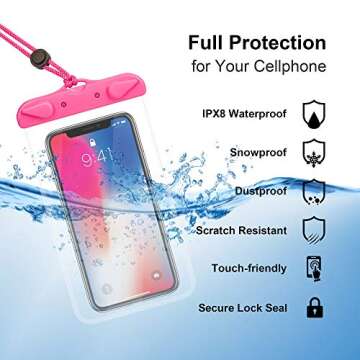 Arae Waterproof Phone Pouch for Beach Swimming Snorkeling