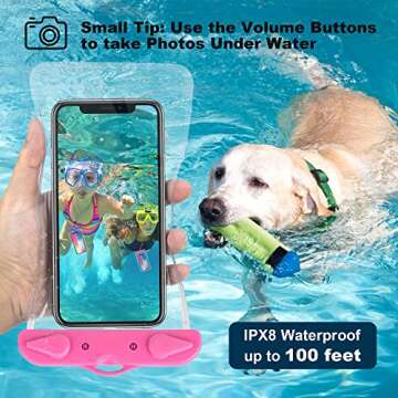 Arae Waterproof Phone Pouch for Beach Swimming Snorkeling