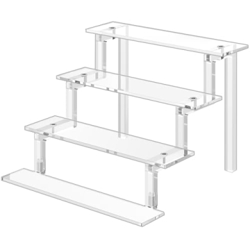 WINKINE Acrylic Display Stand 4 Tier Organizer for Collectibles