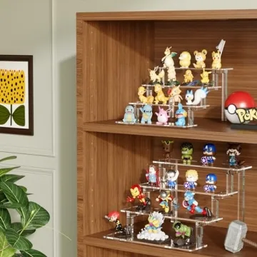 WINKINE Acrylic Display Stand 4 Tier Organizer for Collectibles