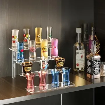 WINKINE Acrylic Display Stand 4 Tier Organizer for Collectibles