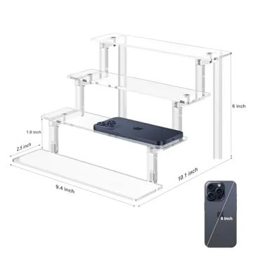WINKINE Acrylic Display Stand 4 Tier Organizer for Collectibles