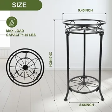 YHIJURS 20.3" Elegant Indoor Plant Stand