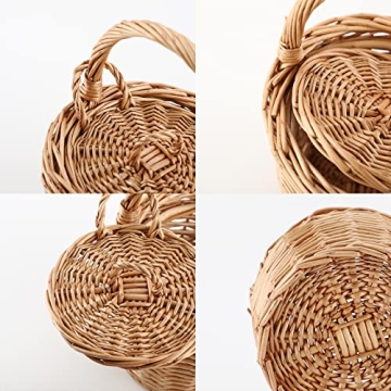 Charming Handmade Wicker Storage Basket with Lid