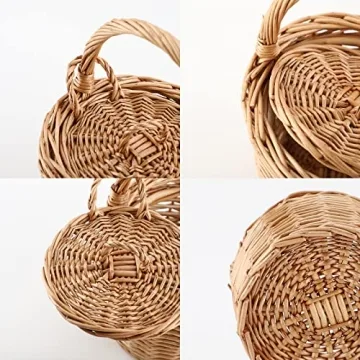Charming Handmade Wicker Storage Basket with Lid