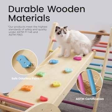 Tiny Land Pikler Triangle Set - 7-in-1 Climbing Toy for Kids