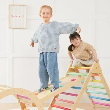 Tiny Land Pikler Triangle Set - 7-in-1 Climbing Toy for Kids