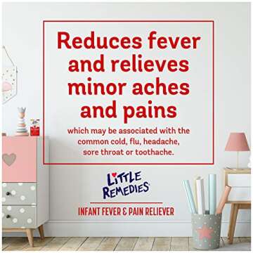 Little Remedies Infant Fever & Pain Reliever with Acetaminophen | Grape | 2 FL OZ