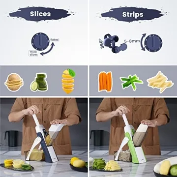SupMaKin Safe Mandoline Slicer Adjustable Kitchen Chopper