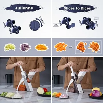 SupMaKin Safe Mandoline Slicer Adjustable Kitchen Chopper