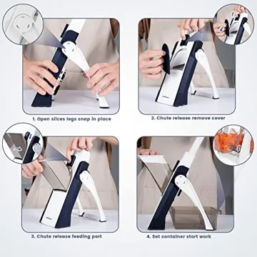 SupMaKin Safe Mandoline Slicer Adjustable Kitchen Chopper