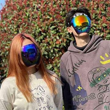 GAWYOEX Full Face Sunglasses,Oversized Polarized Tinted Face Shield,Mirrored Face Shield Anti-fog fo...