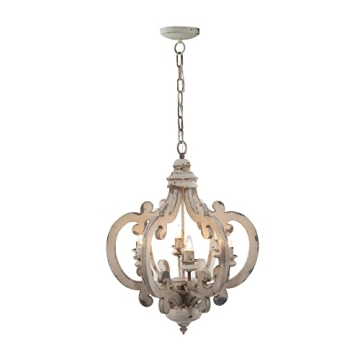 Elegant A&B Home Wood and Metal Chandelier for Homes