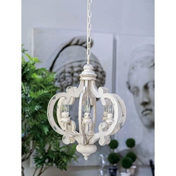 Elegant A&B Home Wood and Metal Chandelier for Homes