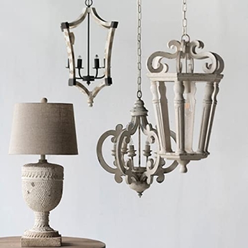 Elegant A&B Home Wood and Metal Chandelier for Homes