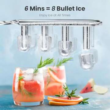 Kismile Countertop Ice Maker Efficient & Portable Ice Solution