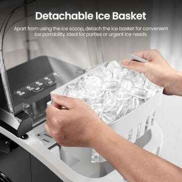 Kismile Countertop Ice Maker Efficient & Portable Ice Solution